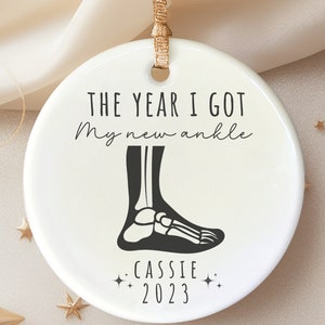 Knöchel Ersatz Ornament, Gelenkersatz Weihnachtsschmuck für Sprunggelenksersatzverzierung, Geschenk für Sprunggelenkersatzverzierung