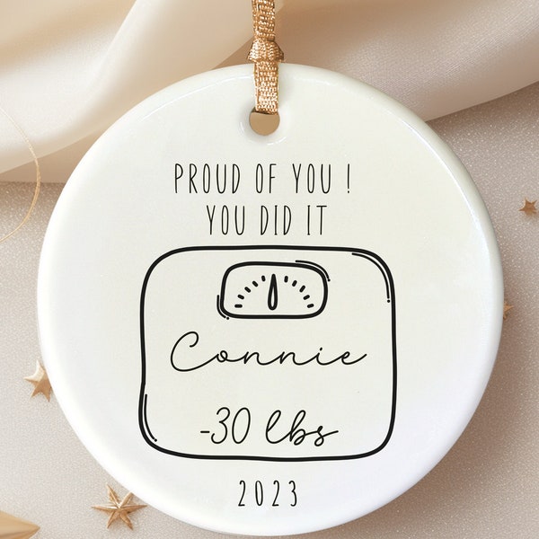 2023 Weight loss Ornament, Gift for Weight loss achievement , weight loss milestone keepsake, weight loss tracker ornament losing weight