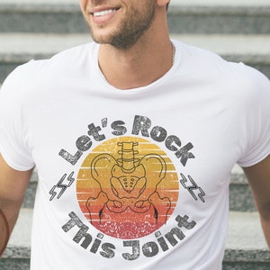 Lustiges Hüftersatz-T-Shirt, neues Hüft-Shirt, Hemd für Hüftoperation, Hüftersatz-T-Shirt, Hüftersatzgeschenk, lässt dieses Gelenk rocken