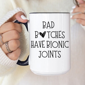 Shoulder replacement gift for Joint surgery, Bionic Hip Knee Shoulder Ankle Spine Gift , Ankle surgery mug , get well soon knee surgery mug