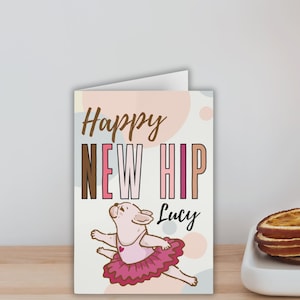 Carte drôle de chirurgie de la hanche, cadeau de remplacement de la hanche pour un ami post-opératoire, carte de rétablissement pour une chirurgie de la hanche, cadeau de révision de la hanche de nouvelle carte de la hanche, hipster
