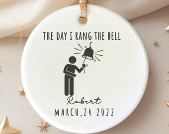 Personalized End of Chemo gift , Chemotherapy Radiotherapy survivor ornament , ring the bell keepsake, end of cancer treatment, beat cancer
