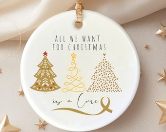 Childhood Cancer Christmas ornament, cure cancer ornament gift for Cancer fighters, childhood cancer awareness ornament, cancer fighter gift