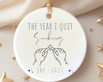 2023 year I quit smoking Ornament, quit smoking milestone keepsake, quit smoking gift for ex smoker, stopped smoking, quit cigarettes gift