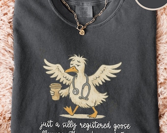 Funny RN Nurse Comfort Colors Shirt | Registered Nurse Tee | Night Shift Nurse Gift for ICU NICU Er Nurse Humor | Coffee Lover Nurse T-Shirt