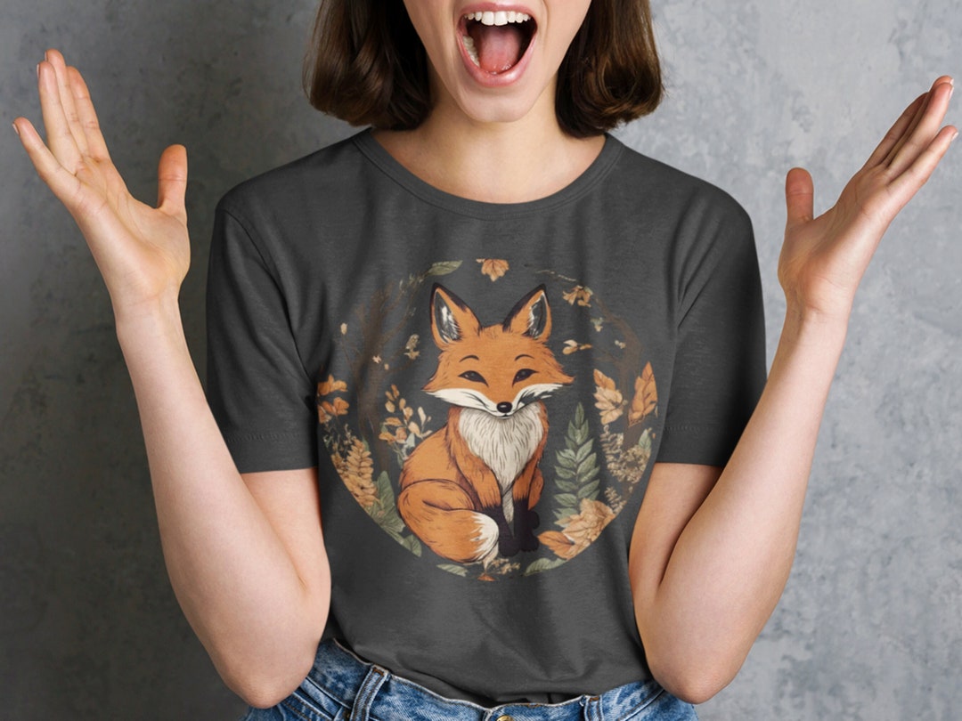Camiseta Con Diseño Colorido De Zorro - Para Amantes De Los Animales, Hombre, Mujer Y Niño