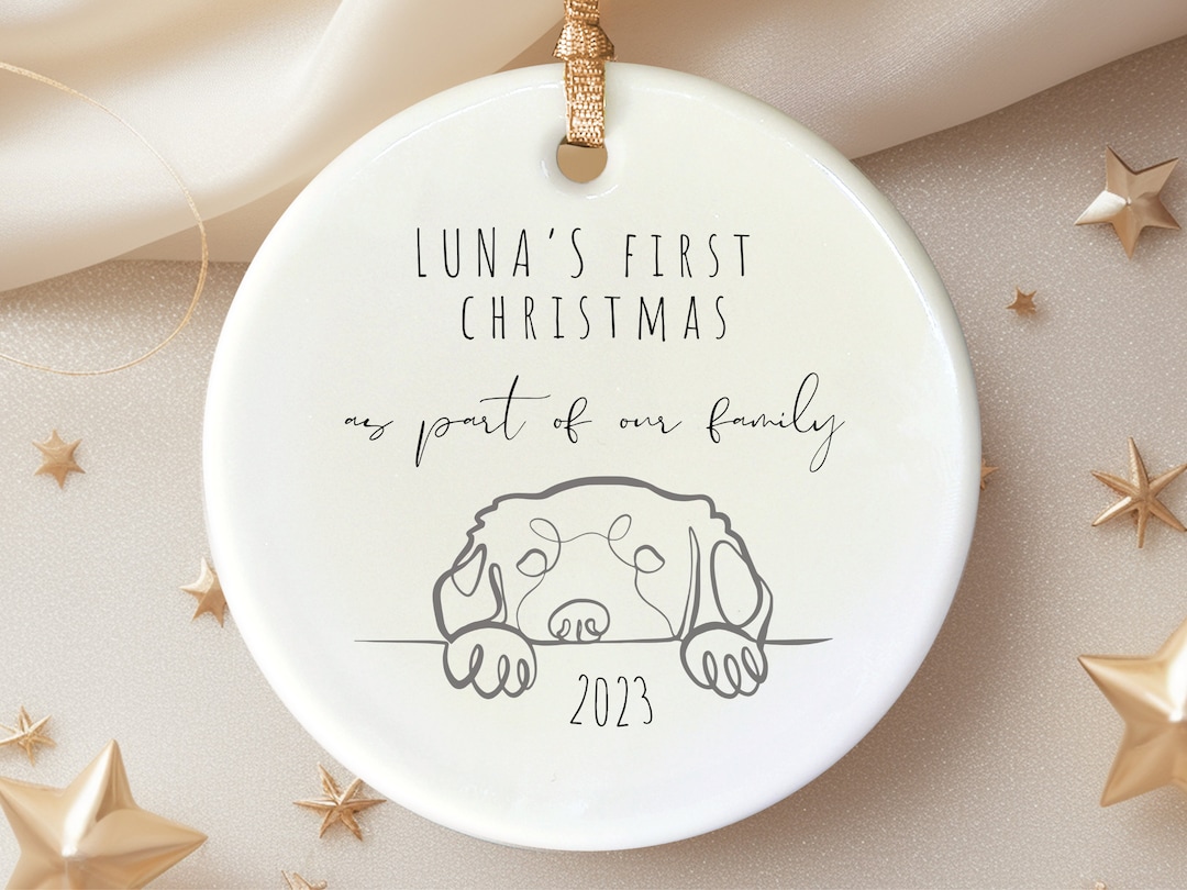 Personalized Dog First Christmas Ornament, Dogs First Christmas, Dog