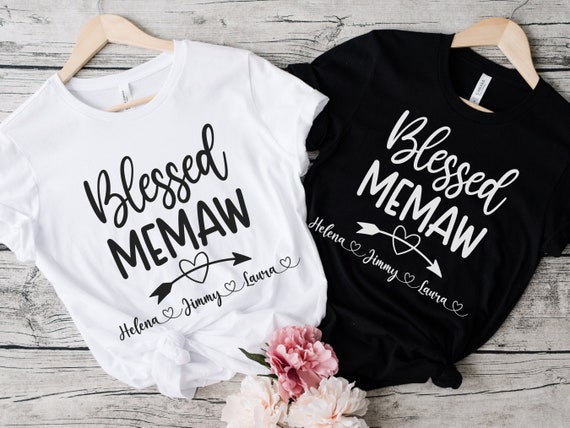 Cute Gold Arrow Blessed Memaw Shirt Cute Gold Arrow Blessed Memaw Shirt