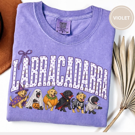 Halloween Labrador Shirt Comfort Colors, Funny Labracadabra Dog Mom Tee, Black Lab Halloween Shirt, Yellow Lab Gift, Spooky Lab Lover Shirt