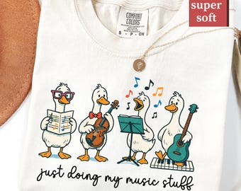Funny Music Teacher Comfort Colors Shirt for Musician Cute Band Tee, Choir Teacher Gift for Orchestra Maestro Guitar Shirt, Music Lover Gift