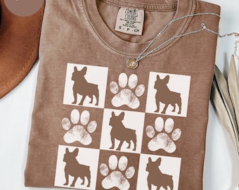 Trendy French Bulldog Shirt Frenchie Dog Mom Dad Gift Cute Frenchie Lover Tee Birthday Gift for French Bulldog Owner Frenchie Puppy Shirt