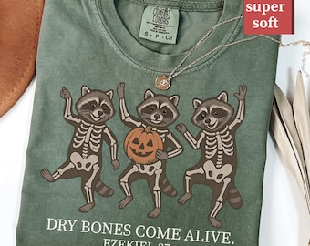 Comfort Colors Christian Skeleton Pumpkin Tee: Autumn Faith Graphic T-Shirt