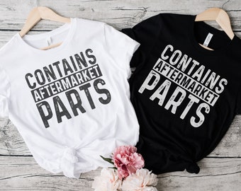 Lustiges Hüft-Chirurgie-Shirt, Unisex-Hüftersatz-T-Shirt für OP-Tag, enthält Aftermarkt-Teile-T-Shirt, Hüftgeschenk für Männer-Herbst-Shirt