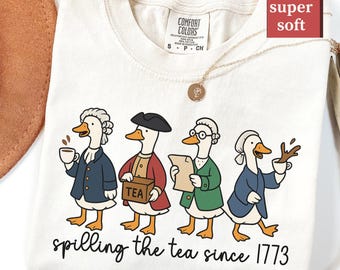 History Teacher Spilling the Tea Since 1773 Comfort Colors Shirt • Boston Tea Party Independence Day Tee • Funny History Teacher Grad Gift