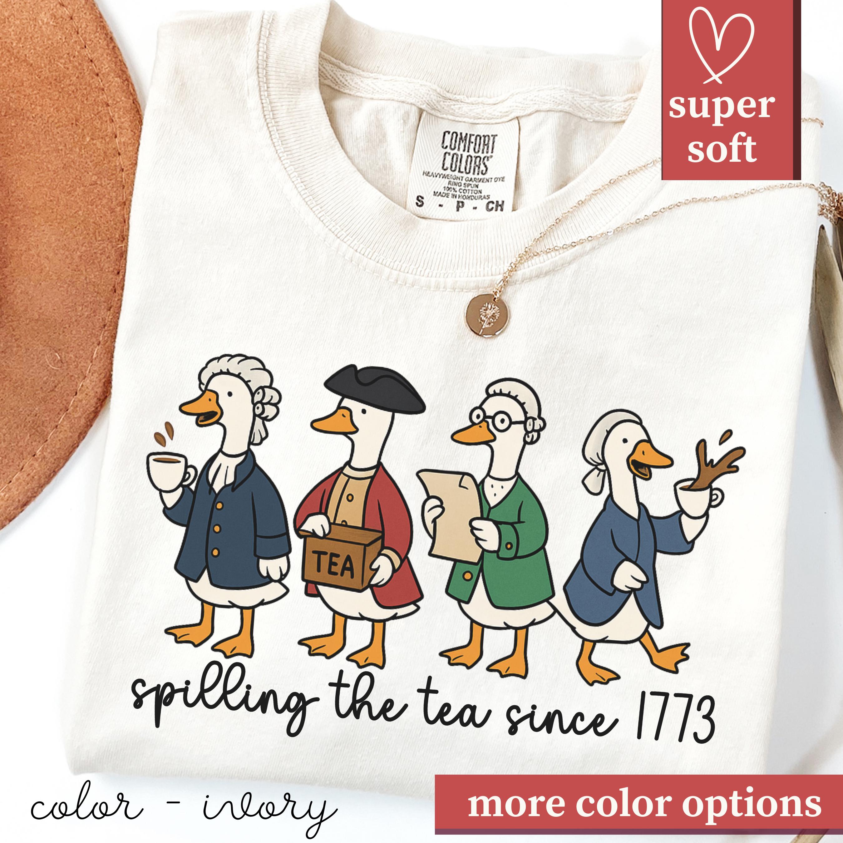 History Teacher Spilling the Tea Since 1773 Comfort Colors Shirt ...