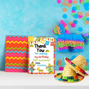 Carte de remerciement Taco Twosday Fiesta, cadeau Taco Twosday Fiesta, Taco bout a party, Taco Twosday Fiesta Decor, CLJ004