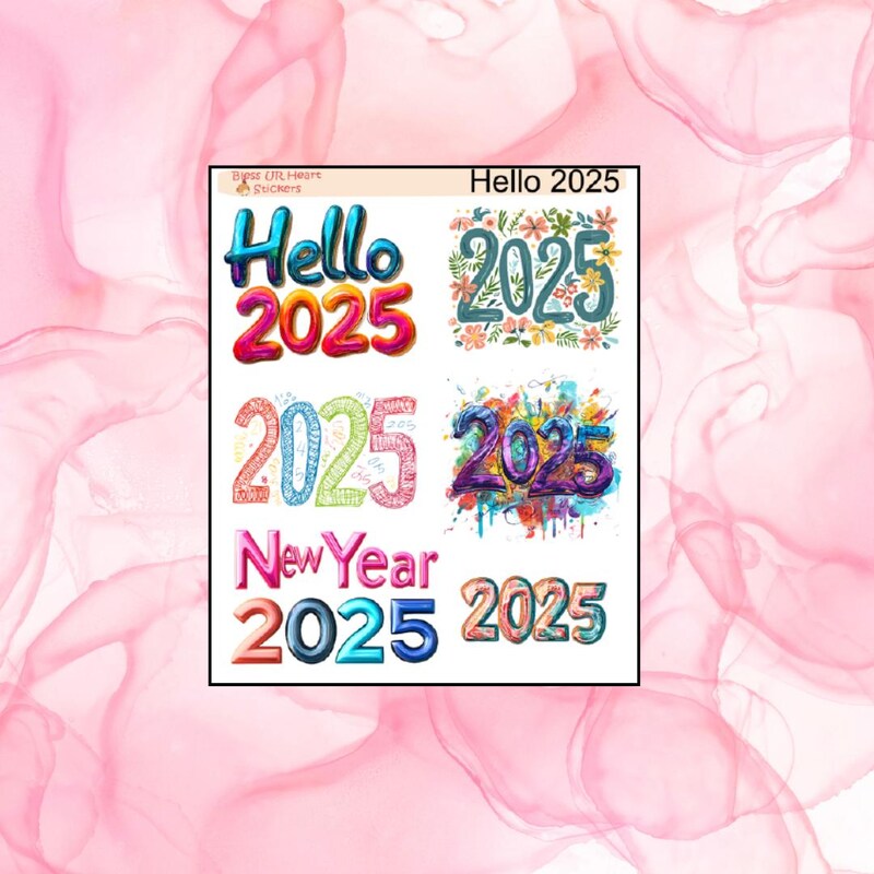 Year Stickers 2025 Etsy