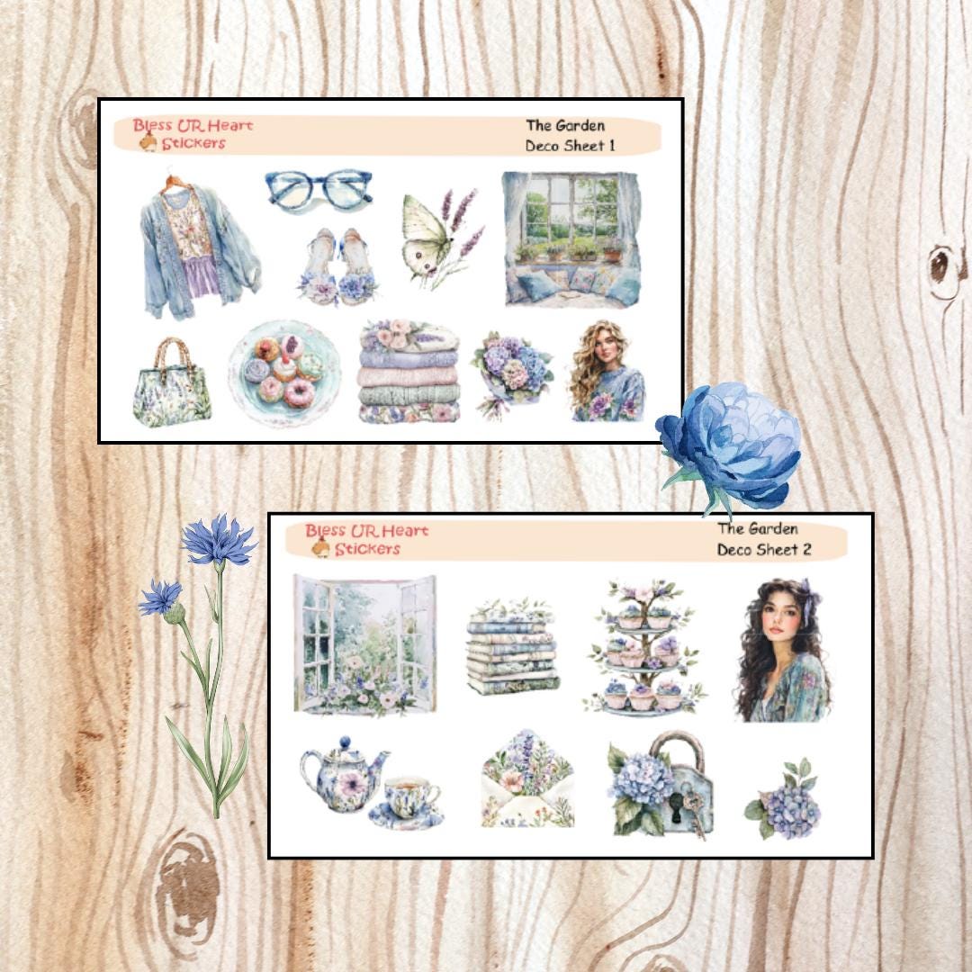 Deco Sheet/ the Garden/ Planner Stickers/ Bujo Stickers - Etsy