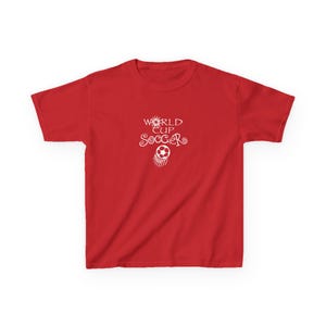 Camiseta infantil con gráfico divertido de fútbol de la Copa Mundial