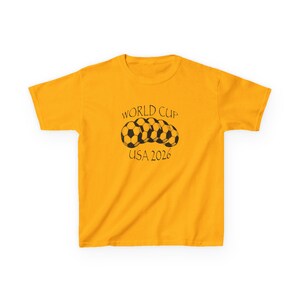 Camiseta infantil de fútbol de la Copa Mundial de Estados Unidos 2026, talla infantil