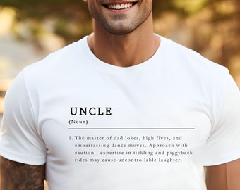Funny Shirt Men, Uncle Birthday Gift, Tshirt for Uncle, New Uncle Funny Gift, Uncle to Be, Gift for Him, Uncle Gift from Niece from Nephew