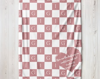 Gigi Gifts, Gigi Blanket Personalized, Gigi Birthday Gift from Kids, Gift for Grandma Grandmother, Mimi, Nana, Mother's Day Gift for Gigi