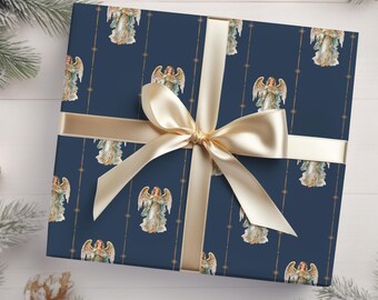 Christmas Wrapping Paper Rolls, Angel Wrapping Paper, Christian Wrapping Paper, Xmas Wrapping Paper, Gift Wrap, Holiday Gift Wrap, Xmas Wrap