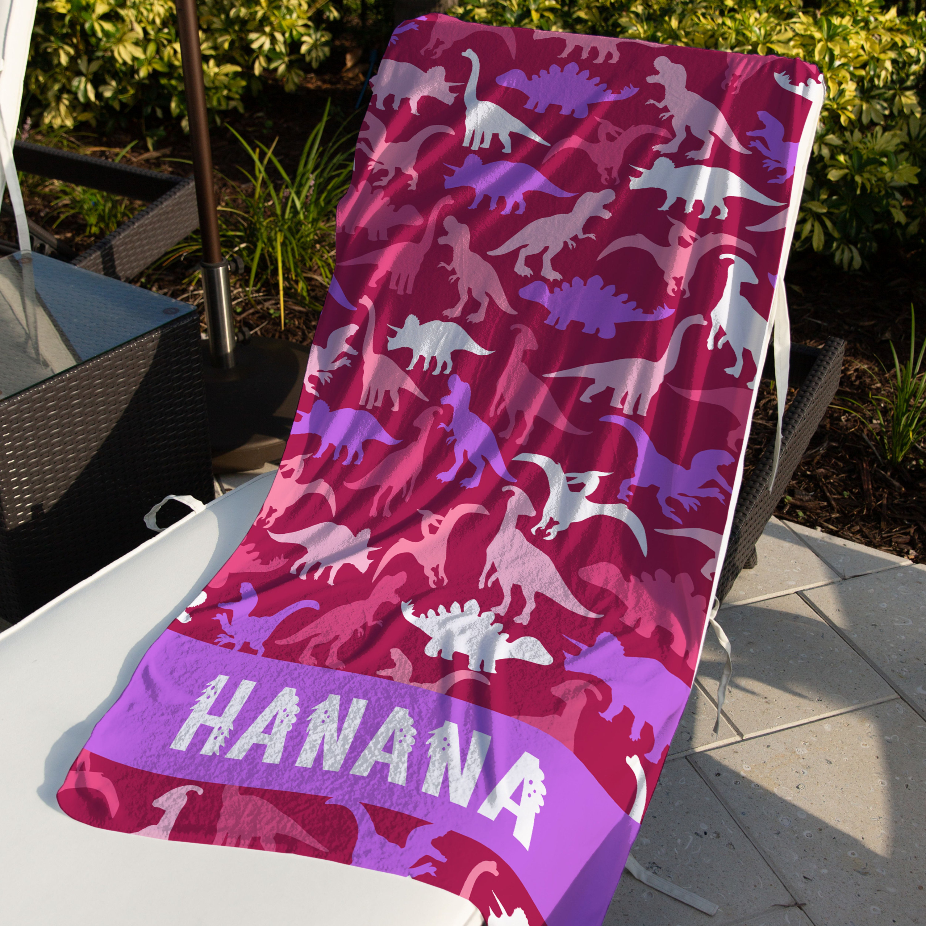 Personalized Beach Towel With Name - Custom 30"x60" Microfiber Towel For Pool, Beach, Gift - View #3