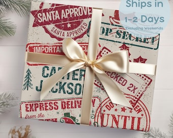 Christmas Gift Wrap, Personalized Gift Wrap, Santa Wrapping Paper, Custom Gift Wrap, Magical Christmas Gift, Holiday Gift Wrap, Xmas Wrap