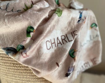Mallard Duck Baby Blanket, Duck Themed Nursery Decor, Waterfowl Kids Blanket, Wildlife Baby Gift, Duckling Print Blanket, Duck Print Blanket