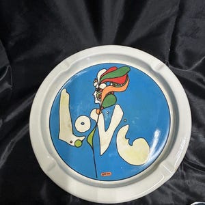 Vintage Peter Max  Love Ash Tray by Iroquois