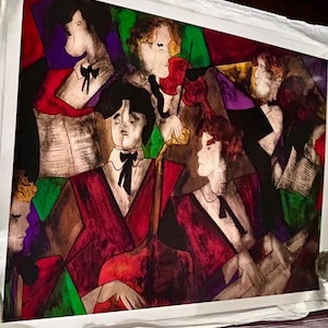 Linda Le Kinff リンダ・ル・キンフ リトグラフ 2枚セット 額装済 Linda Le Kinff リンダ・ル・キンフ リトグラフ 2枚セット 額装