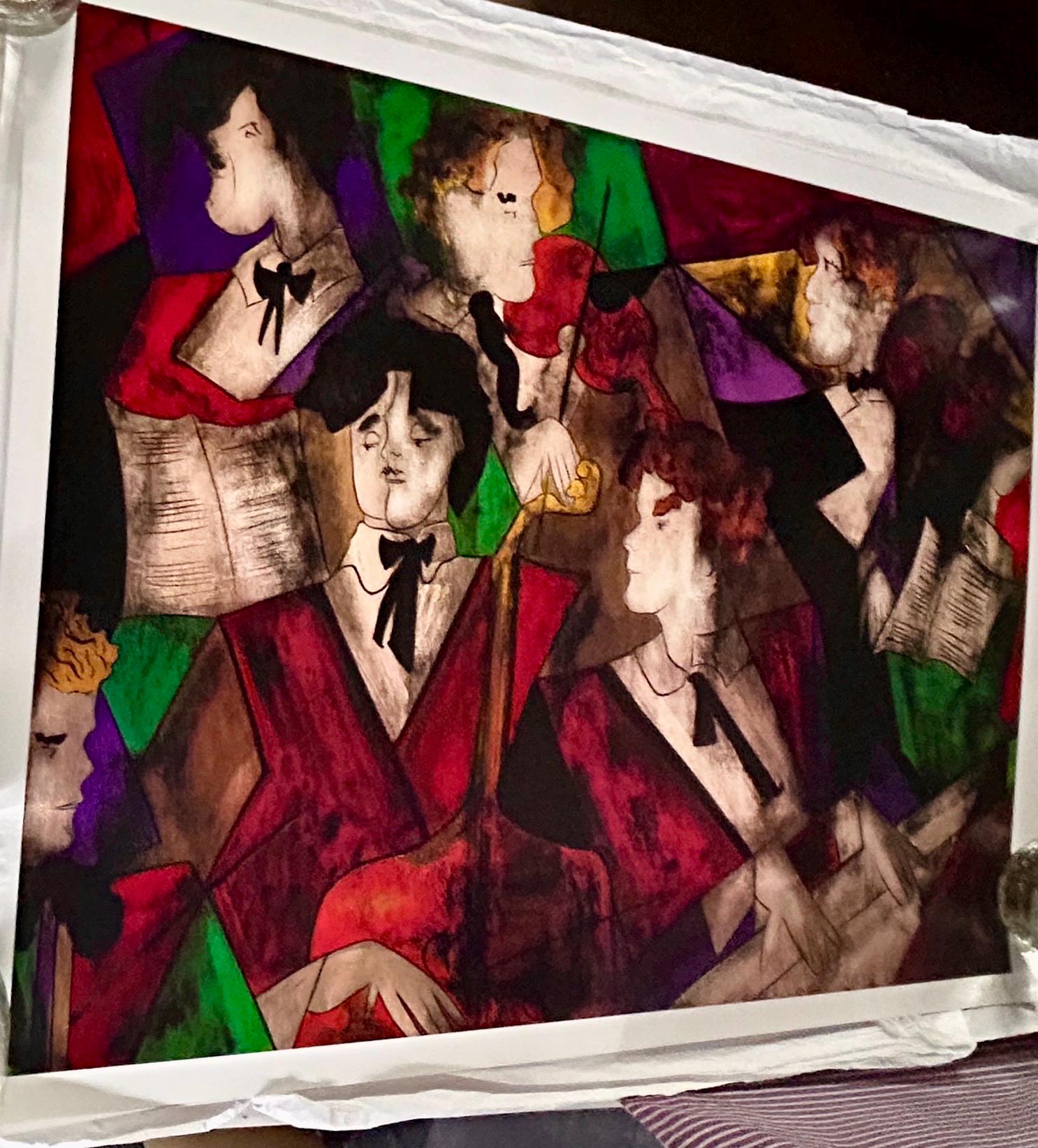 Linda Le Kinff リンダ・ル・キンフ リトグラフ 2枚セット 額装済 Linda Le Kinff リンダ・ル・キンフ リトグラフ 2枚セット 額装済