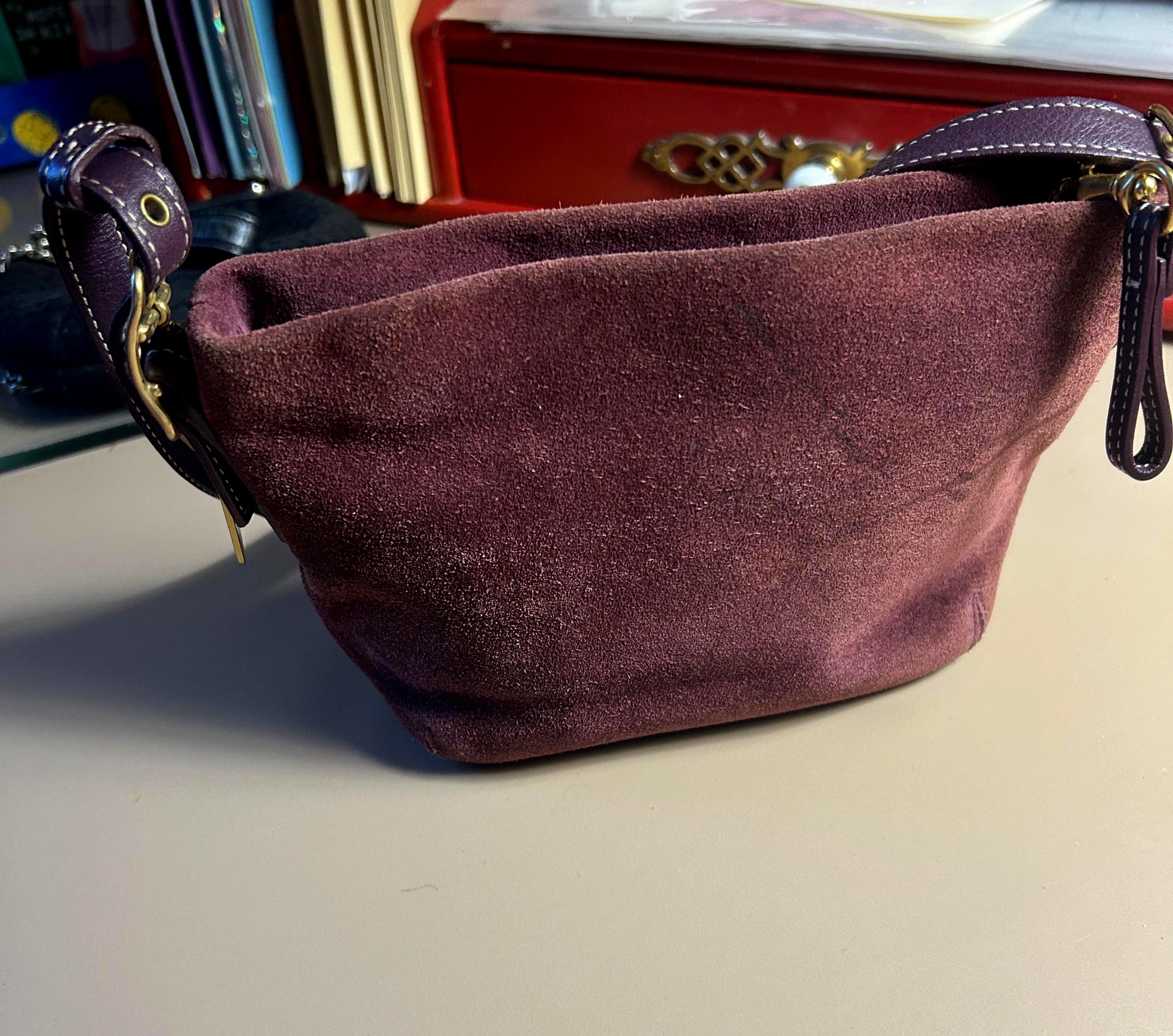 Purple Suede Coach Bag - Etsy