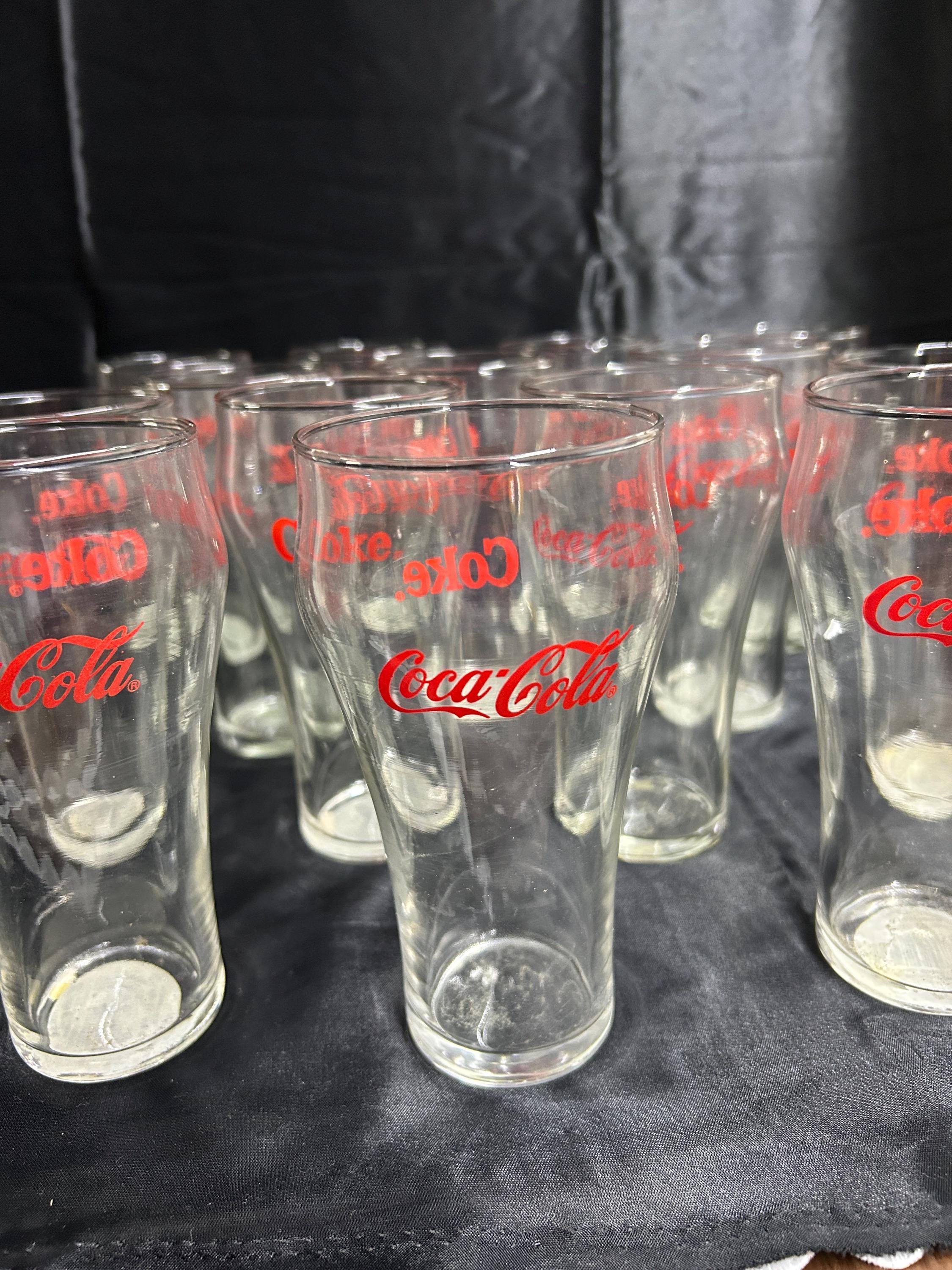 ヴィンテージ コカコーラ ロゴ ベル型ドリンクグラス、7個入り2セット 