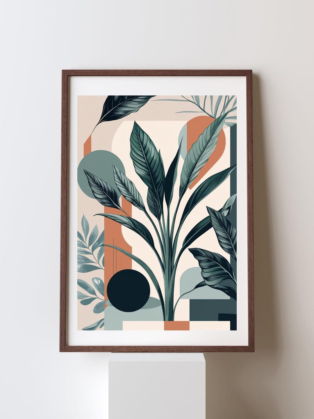 Mid Century Modern Botanical Wall Art , Abstract Plant Printable ...