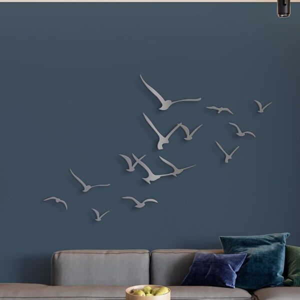 Flock of Birds Metal Wall Art, Cute Birds Wall Art, Kitchen Wall Art, Garden Wall Art, Unique Wall Art, Modern Wall Art, Birds Metal Art