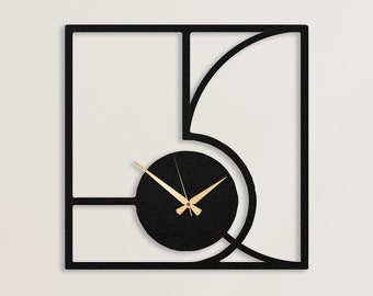 Unique Square Metal Wall Clock with Color Options, Livingroom Wall Art, Large Wall Clock, Oversized Wall Clock, Metal Wall Clock