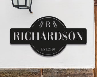 Custom Family Sign Metal Wall Art, Personalized Front Door Sign, Front Door Metal Wall Art, Weather Resistent Family Sign, Entryway Sign