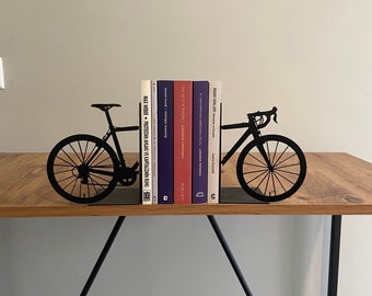 Bicycle Metal Bookends, Bookend For Booklovers, Metal Book Accessories, Bicycle Book Holder, Bookends For Bikers, Housewarming, Christmas