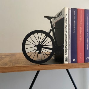 Bicycle Metal Bookends, Bookend For Booklovers, Metal Book Accessories, Bicycle Book Holder, Bookends For Bikers, Housewarming, Christmas image 10