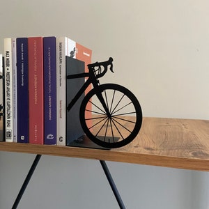 Bicycle Metal Bookends, Bookend For Booklovers, Metal Book Accessories, Bicycle Book Holder, Bookends For Bikers, Housewarming, Christmas image 7