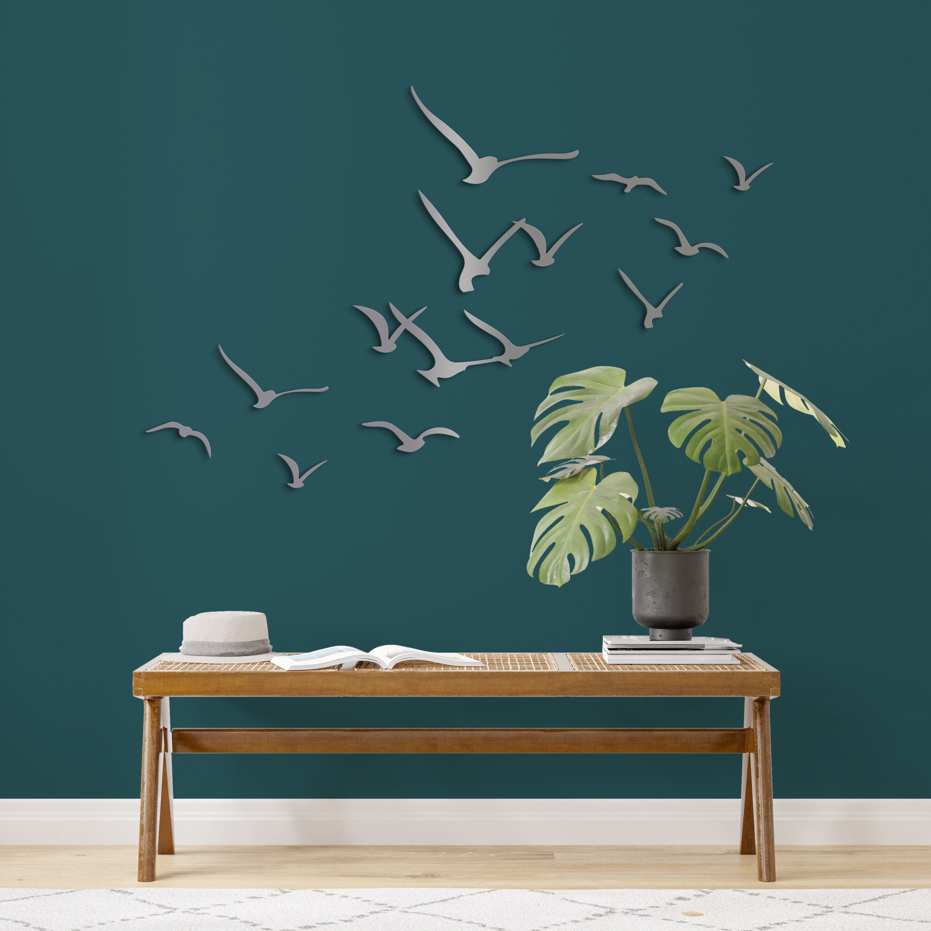 Flock of Birds Metal Wall Art, Cute Birds Wall Art, Kitchen Wall Art