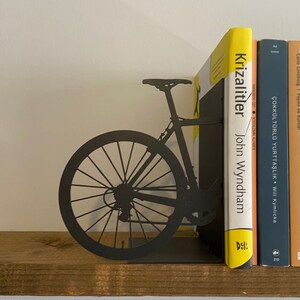 Bicycle Metal Bookends, Bookend For Booklovers, Metal Book Accessories, Bicycle Book Holder, Bookends For Bikers, Housewarming, Christmas image 3