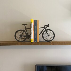 Bicycle Metal Bookends, Bookend For Booklovers, Metal Book Accessories, Bicycle Book Holder, Bookends For Bikers, Housewarming, Christmas image 6