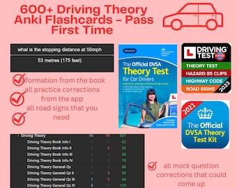 Driving Theory Anki Flashcards (Pass First Time)