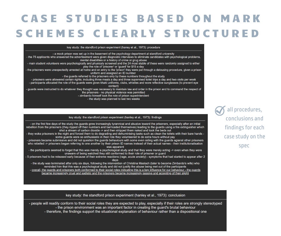 AQA A Level Psychology Anki Flashcards year 1 Only From an A Student