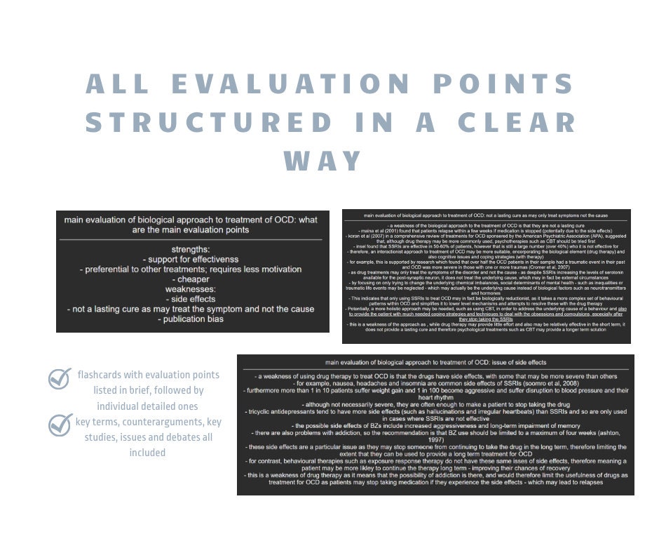 AQA A Level Psychology Anki Flashcards year 1 Only From an A Student