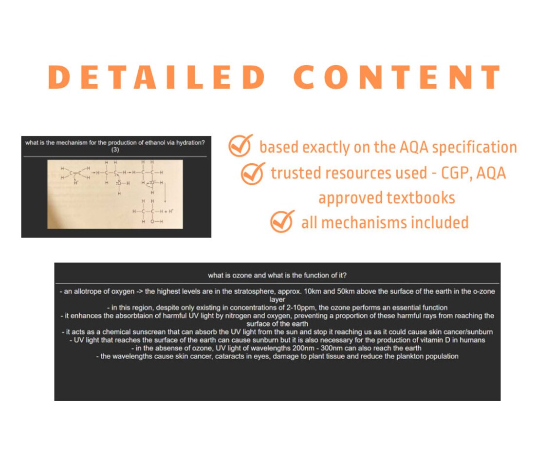 AQA A Level Chemistry Anki Flashcards year 1 Only From an A Student