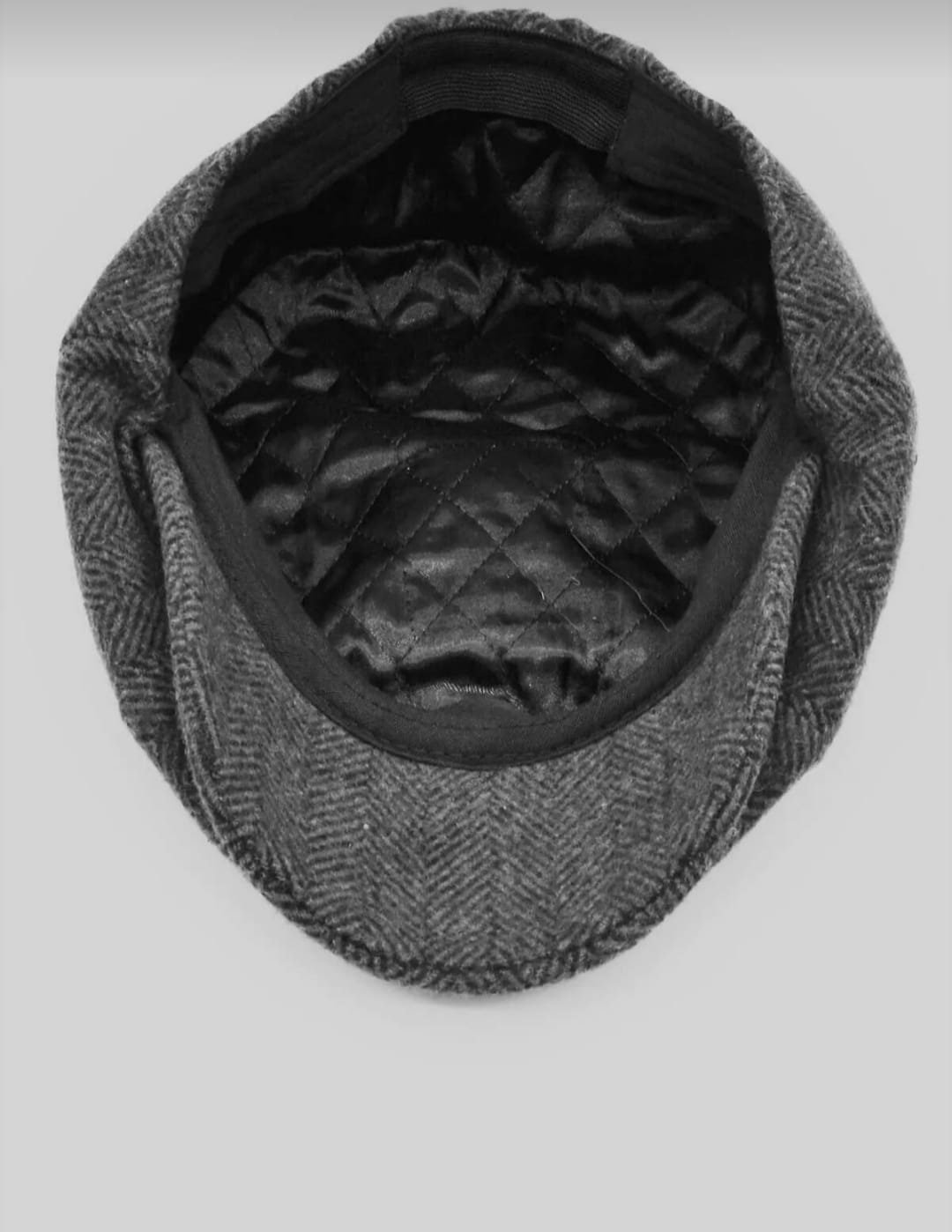 Men's Herringbone Patterned British Cap Hat, Peaky Blinders Hat, Wool 8